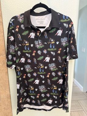 RSVLTS Breakfast Ball Happy Gilmore Performance Golf Polo Shirt Men’s Size Large